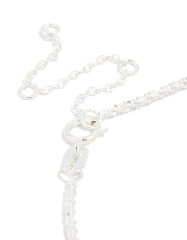 Sterling Silver Cubic Zirconia Shimmer Bracelet