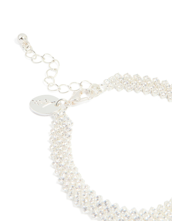 Silver Cubic Zirconia Tennis Bracelet