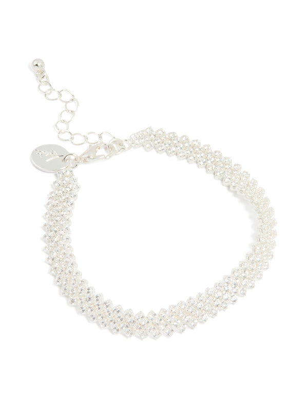 Silver Cubic Zirconia Tennis Bracelet