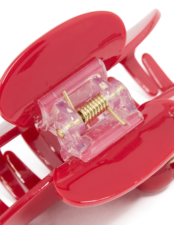 Red Cherry Charm Hair Claw Clip