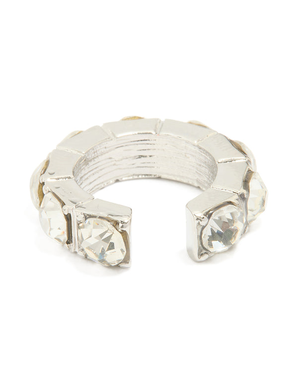 Silver Diamante Ear Cuff