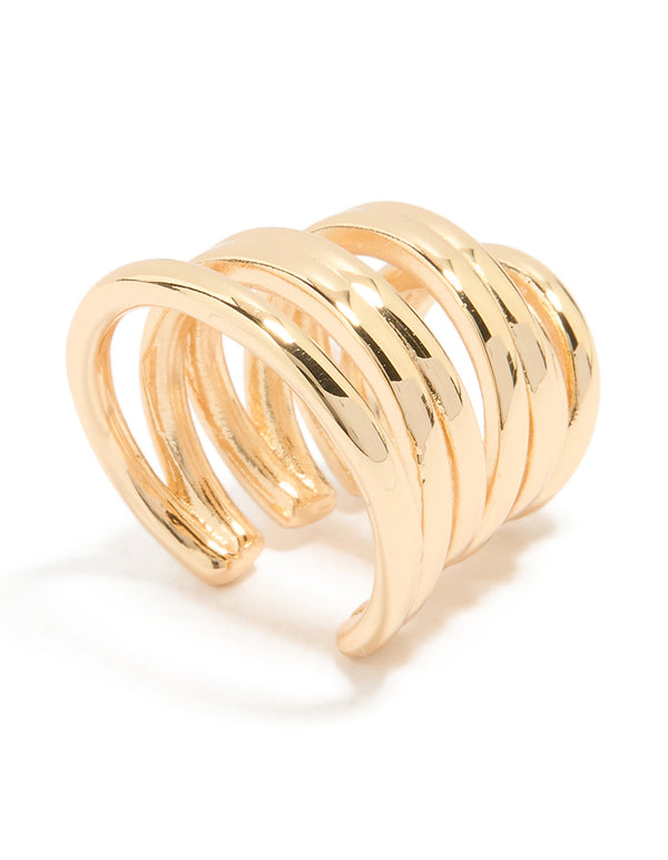 Gold Layered Long Ear Cuff