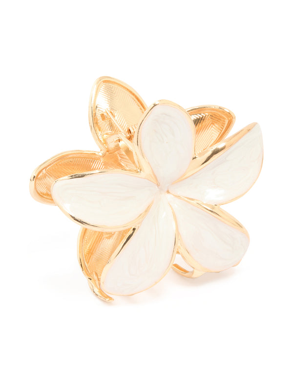 Gold Enamel Tropical Claw Clip