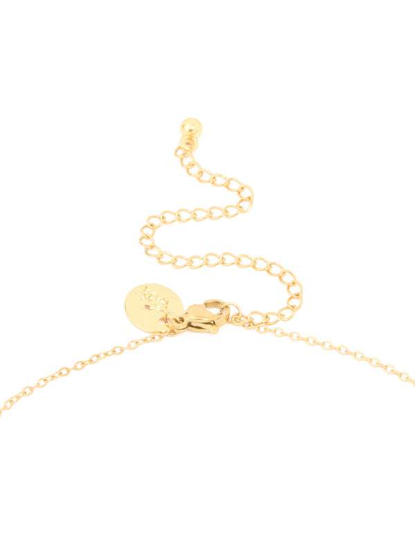Gold Plated Freshwater Pearl Station Y-Necklace
