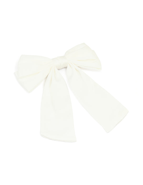 White Medium Bow Clip