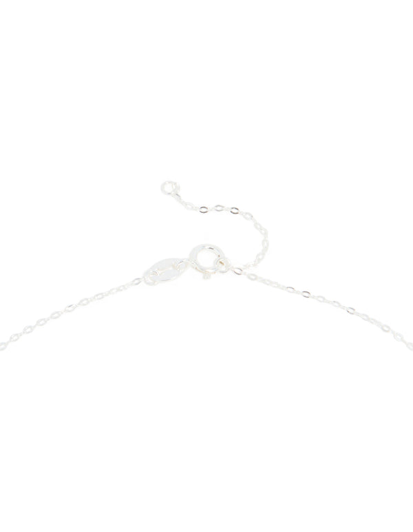 Sterling Silver Cubic Zirconia Double Heart Necklace