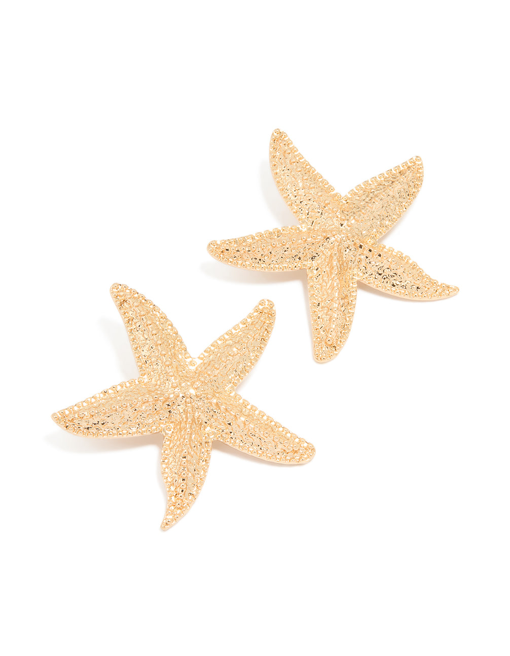 Gold Starfish Stud Earrings