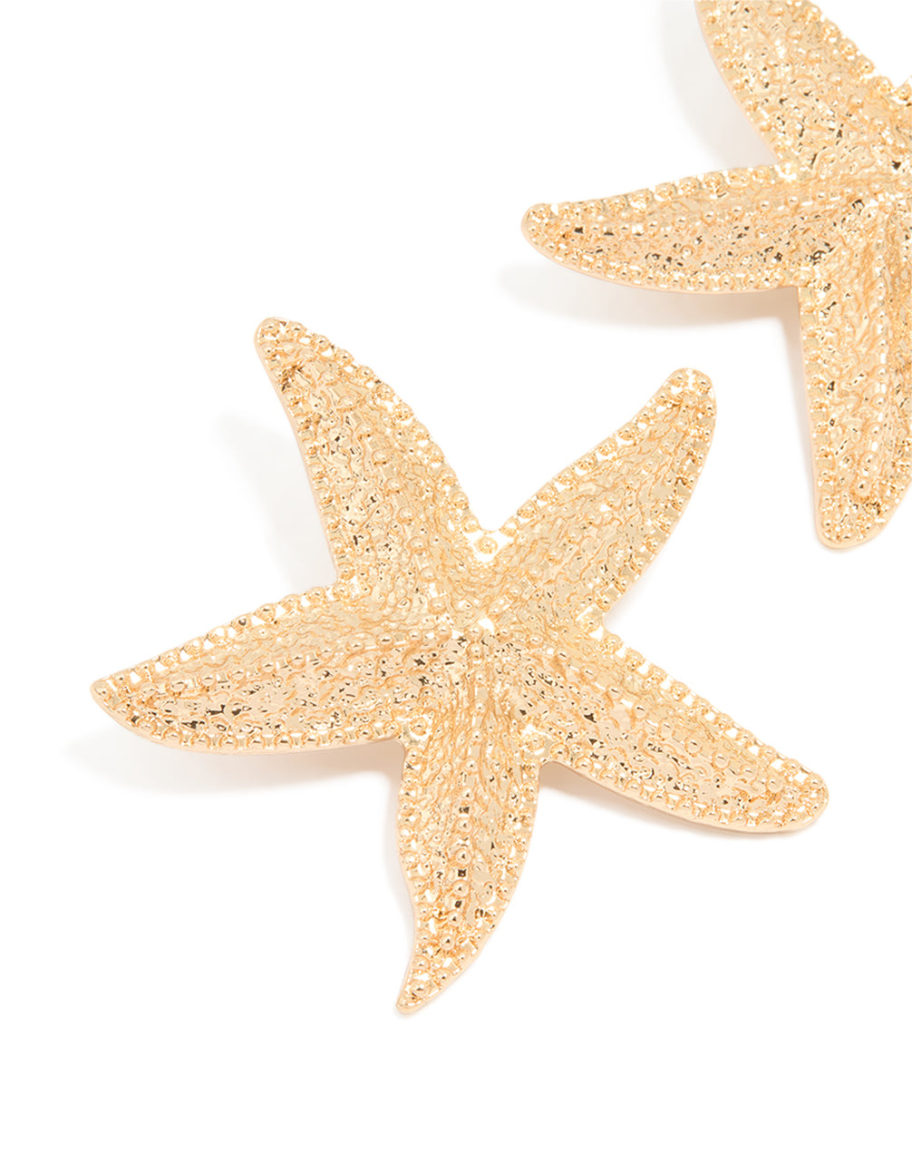 Gold Starfish Stud Earrings