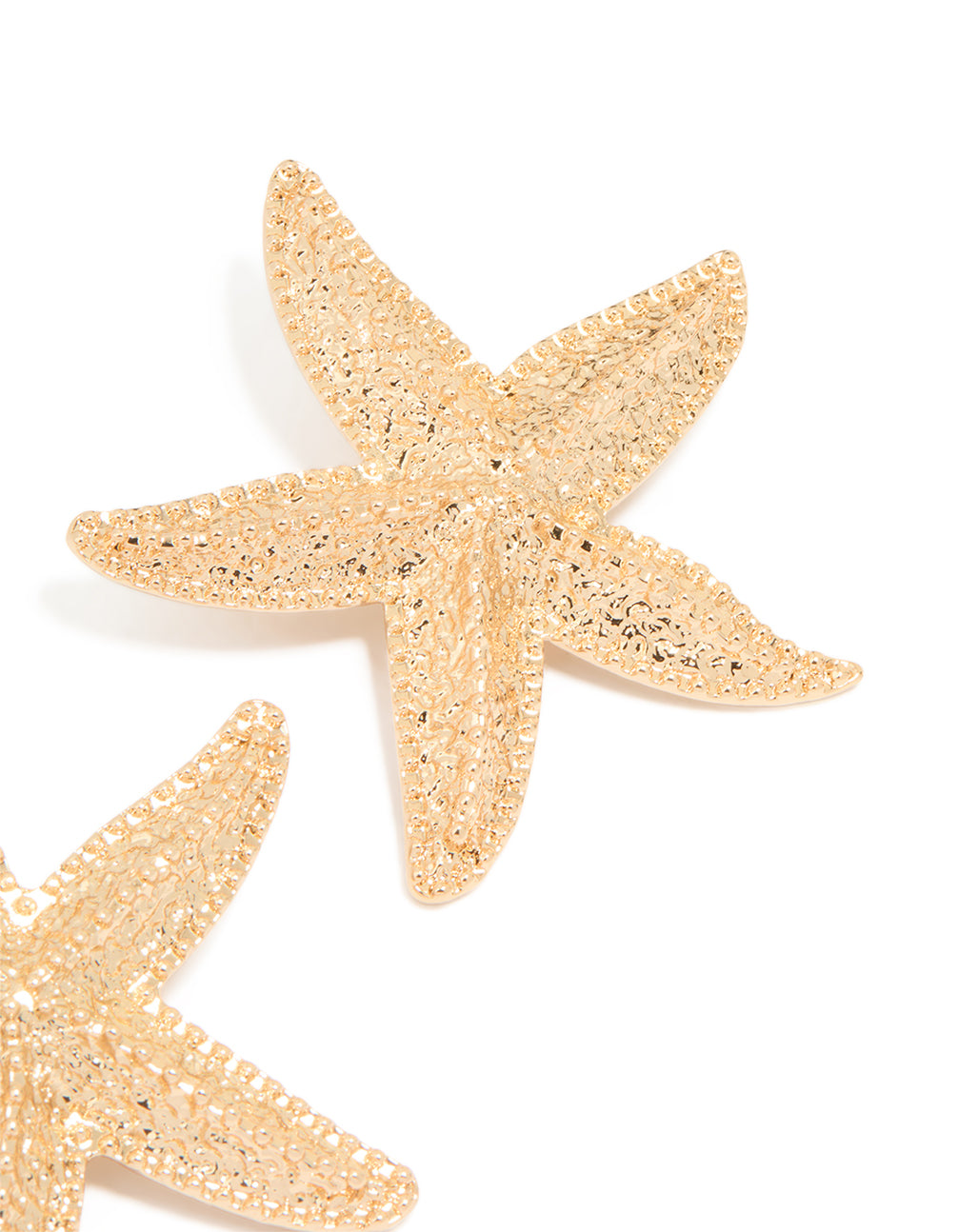 Gold Starfish Stud Earrings