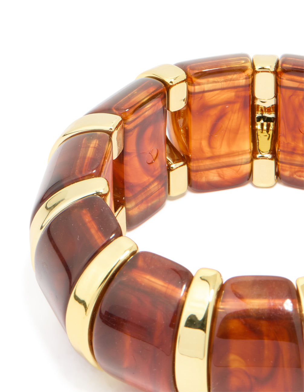 Gold Brown Acrylic Bangle