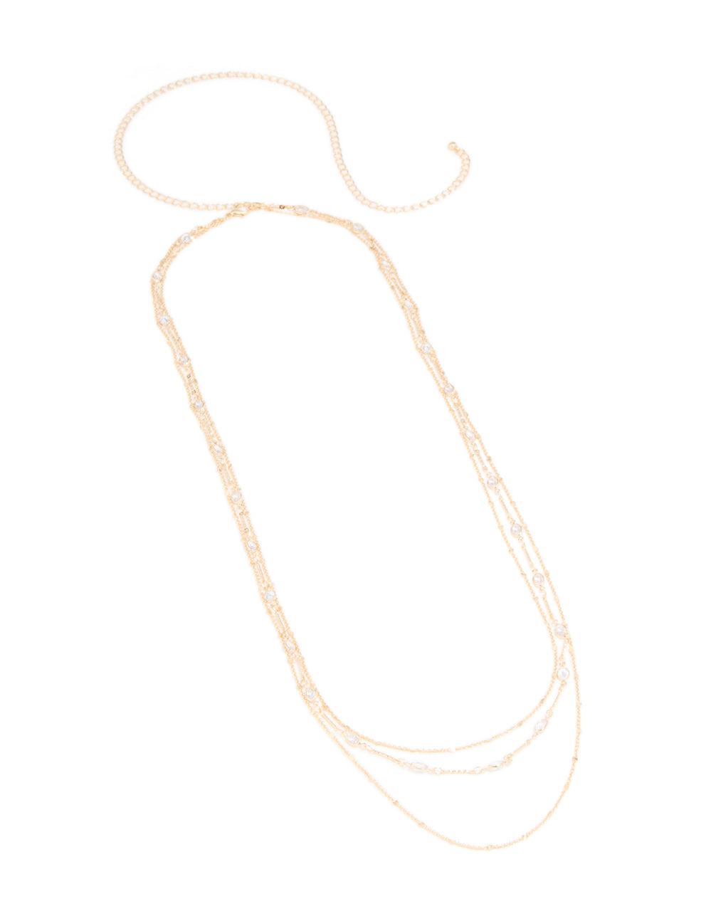 Gold Diamante Layered Waist Chain
