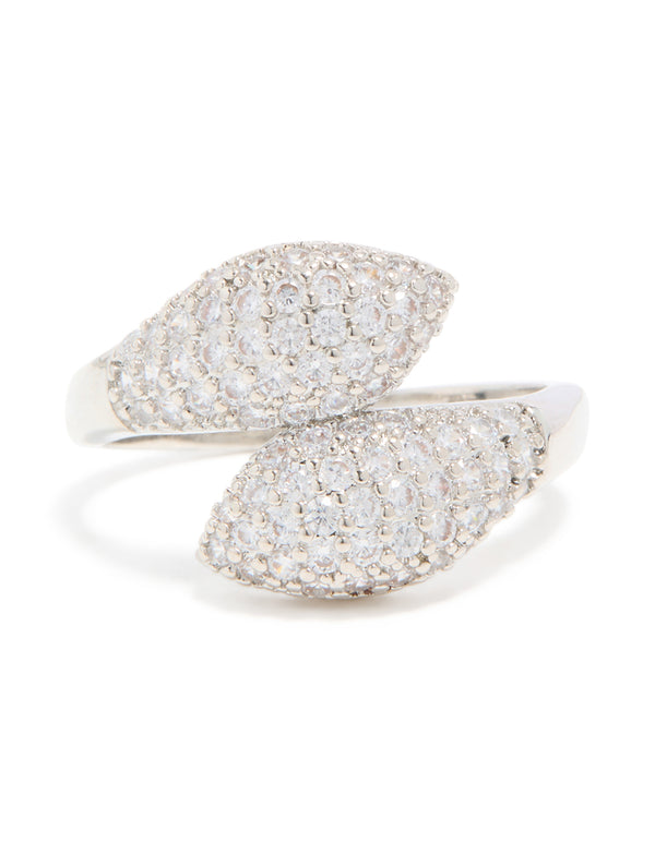 Silver Cubic Zirconia Snake Head Ring