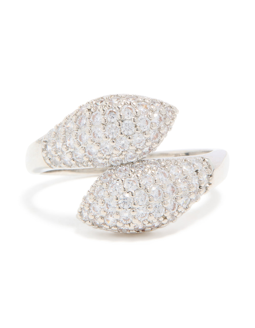 Silver Cubic Zirconia Snake Head Ring