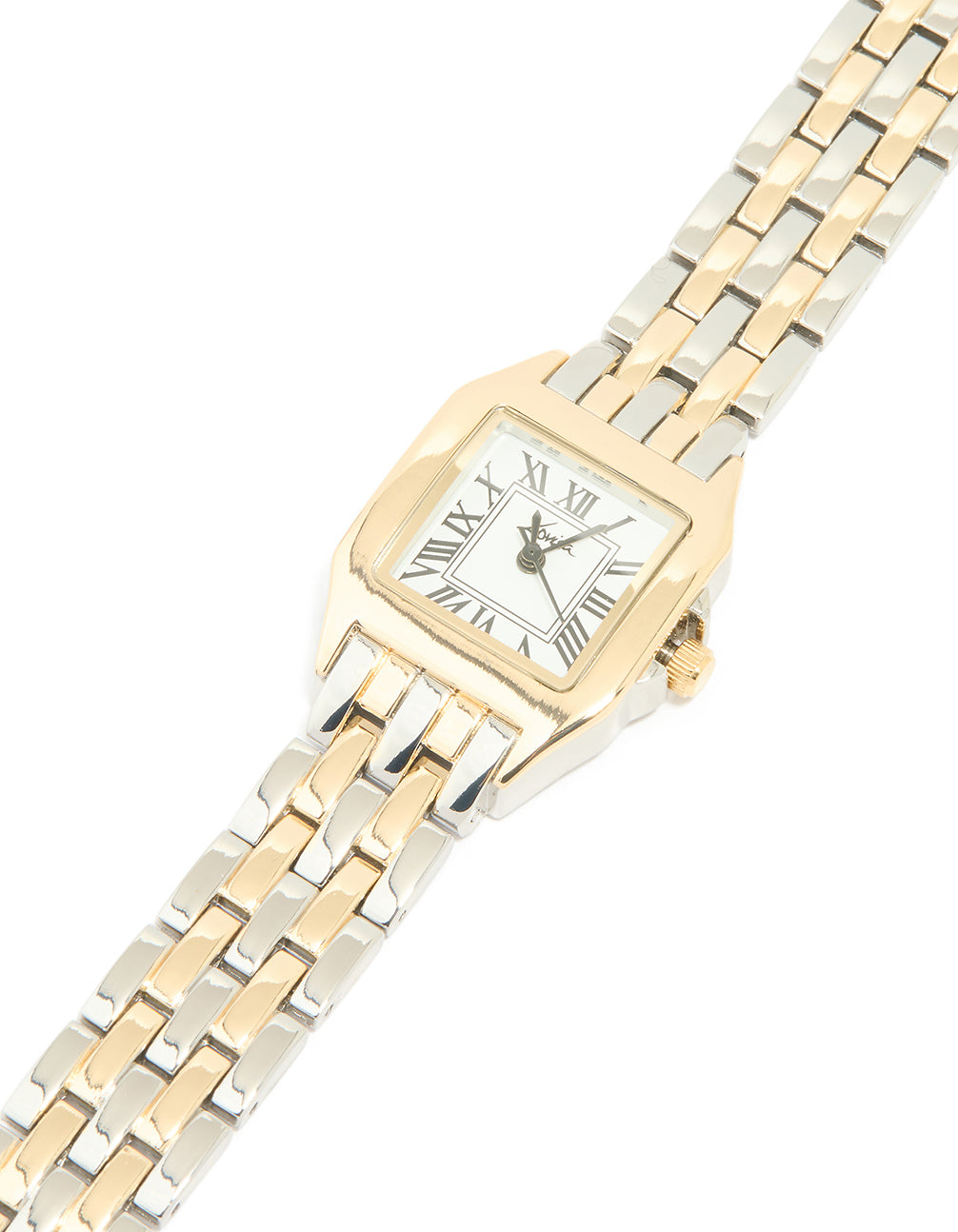 Mixed Metals Vintage Square Small Watch