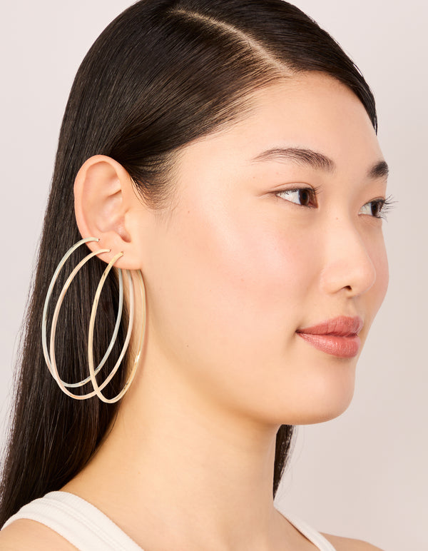 Mixed Metal Classic XL Hoop Earrings 3-Pack