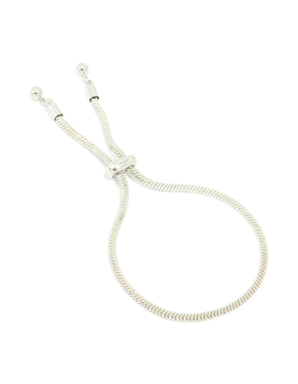 Silver Snake Zipper Toggle Bracelet