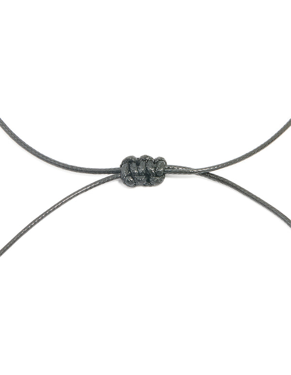 Burgundy Acrylic Large Pebble Cord Pendant Necklace