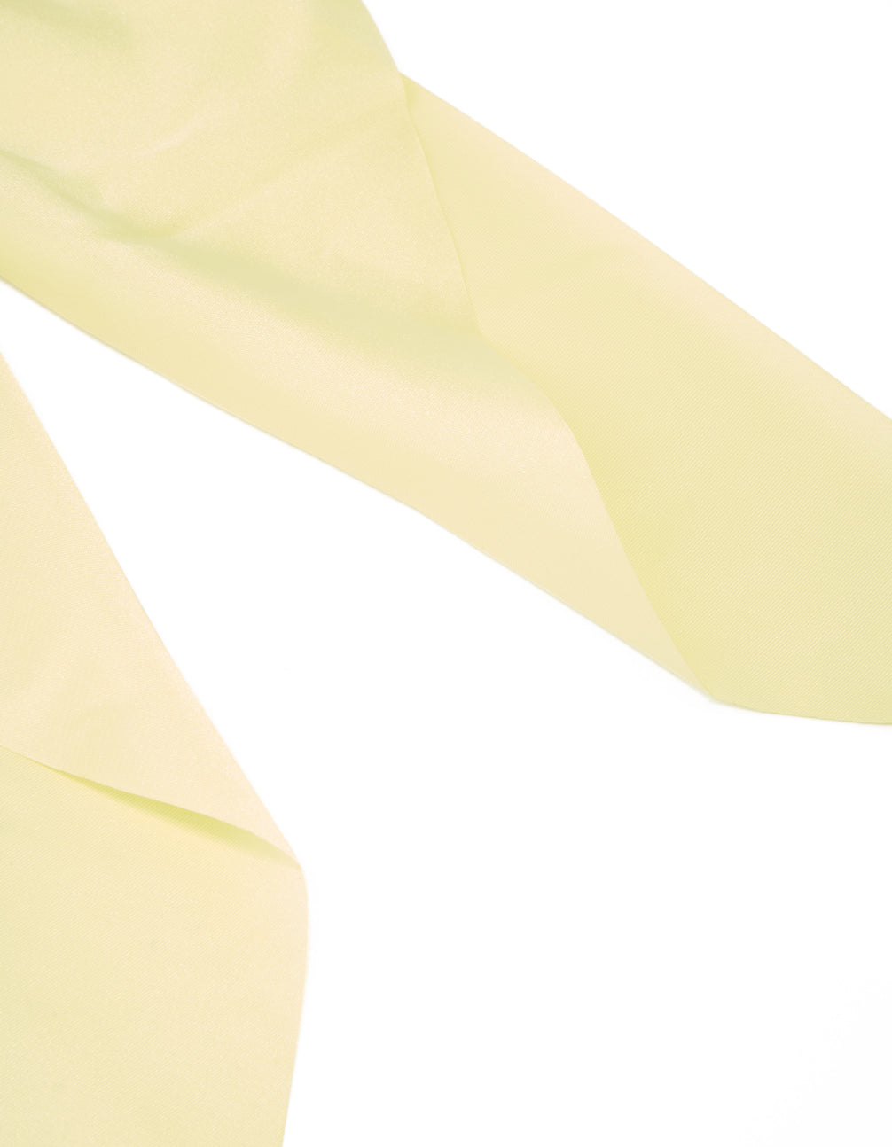 Butter Yellow Satin Fabric Bow Clip