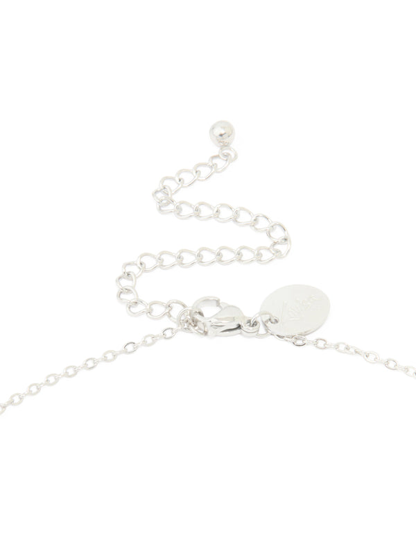 Waterproof Stainless Steel Large Bubble Letter T Necklace