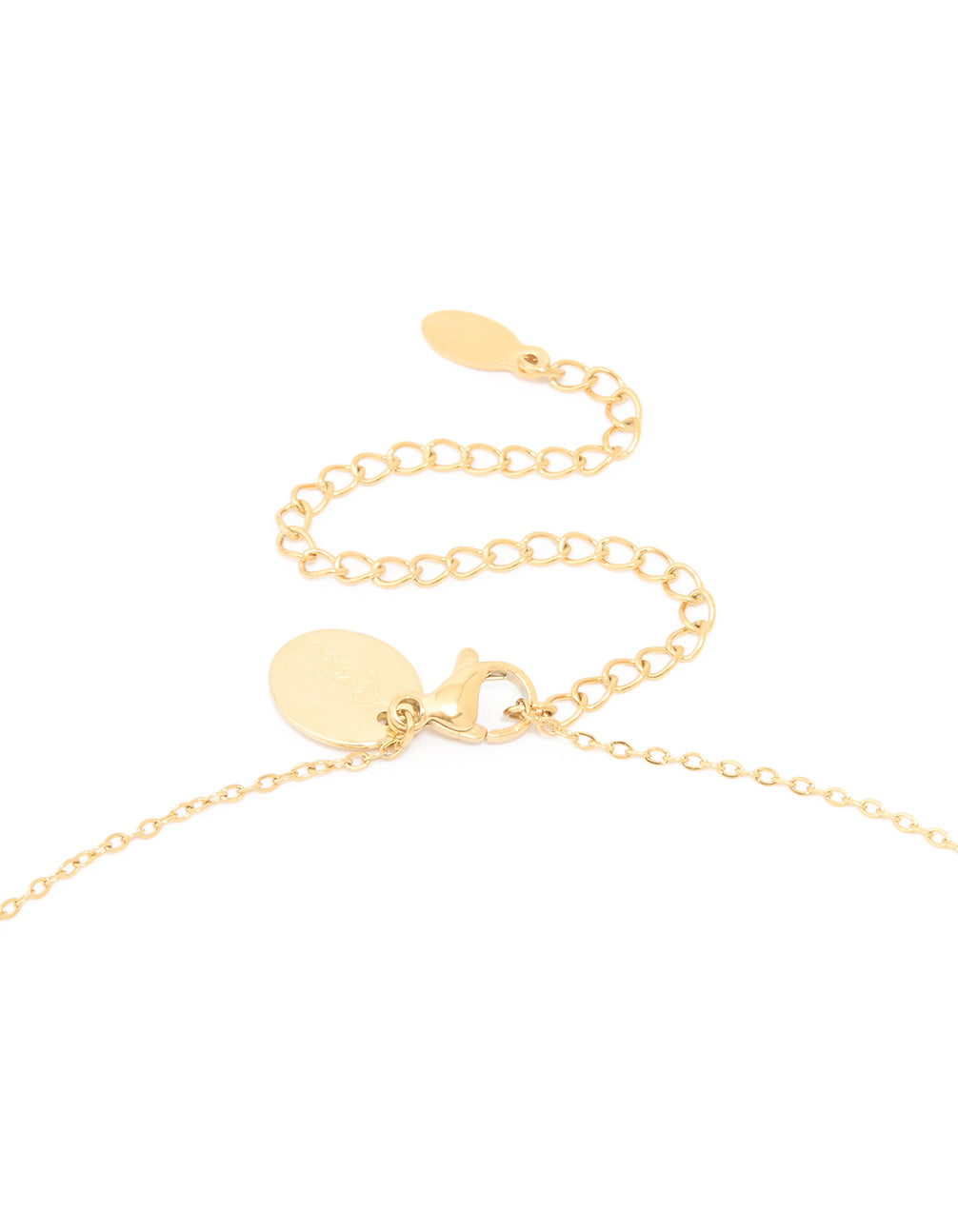 Waterproof Gold Plated Stainless Steel Cubic Zirconia Gemini Zodiac Sign Necklace