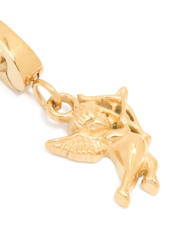 Waterproof Gold Plated Stainless Steel Cherub Charm
