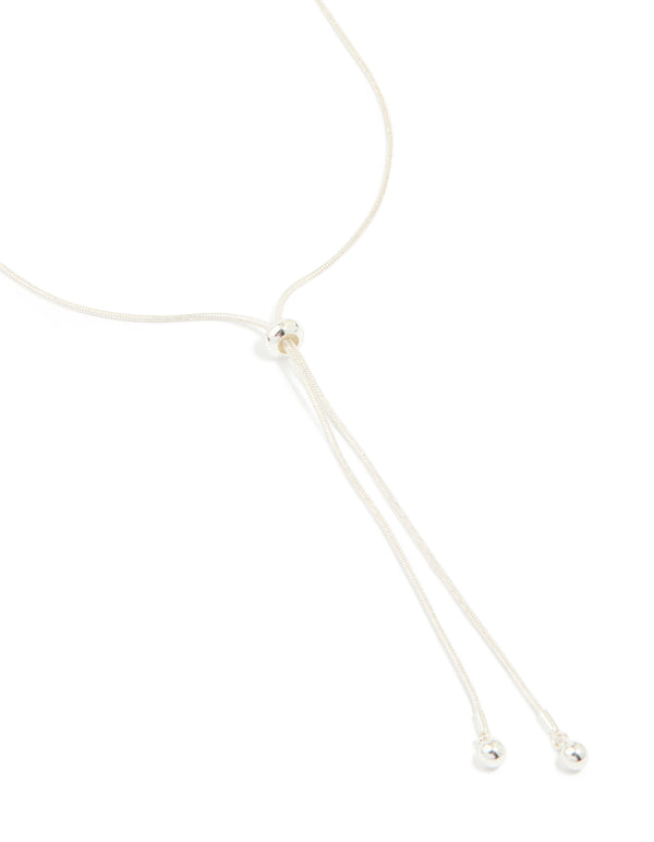 Silver Plated Adjustable Toggle Y-Necklace