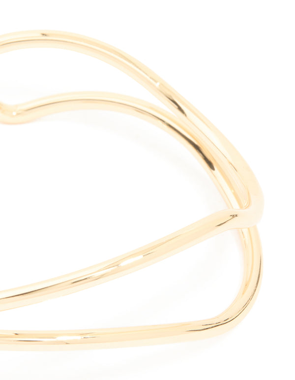 Gold Open Wire Wrist Cuff