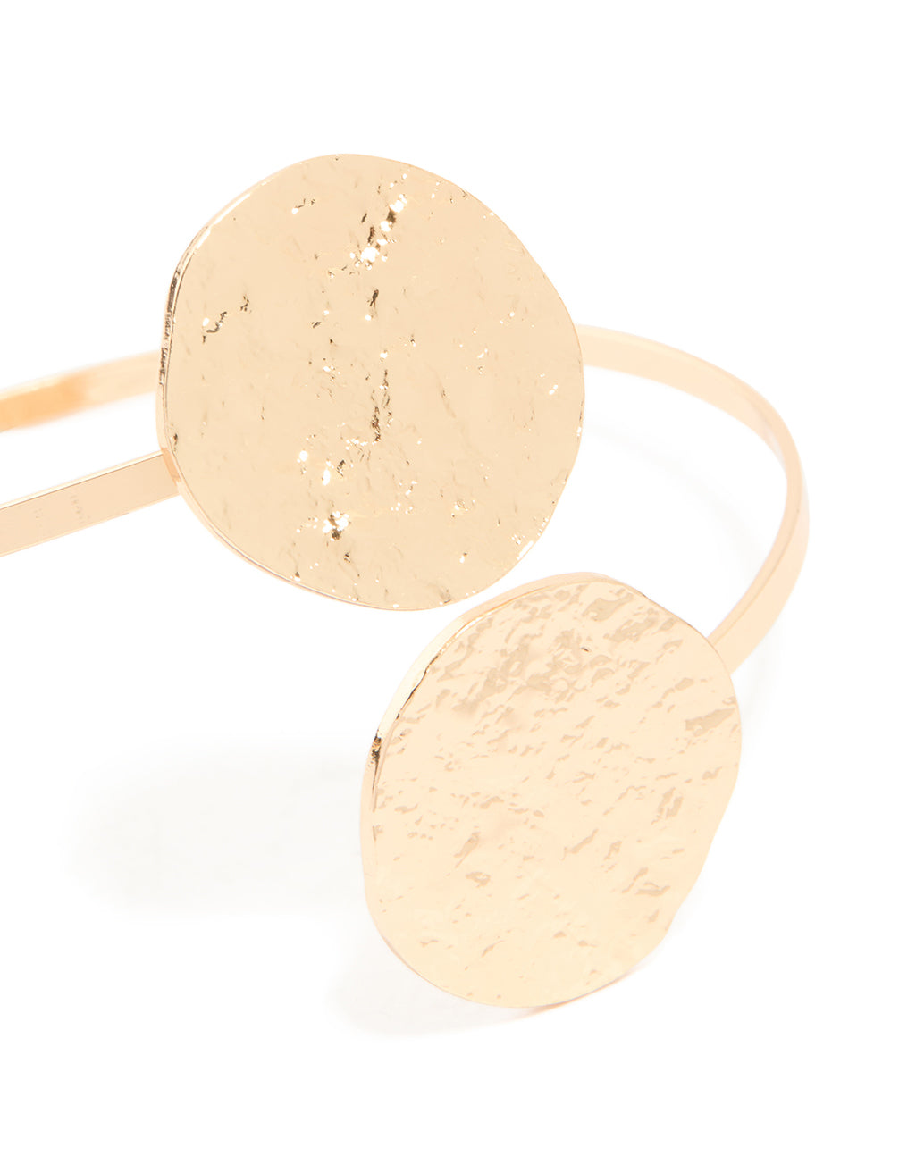 Gold Molten Double Circle Arm Cuff