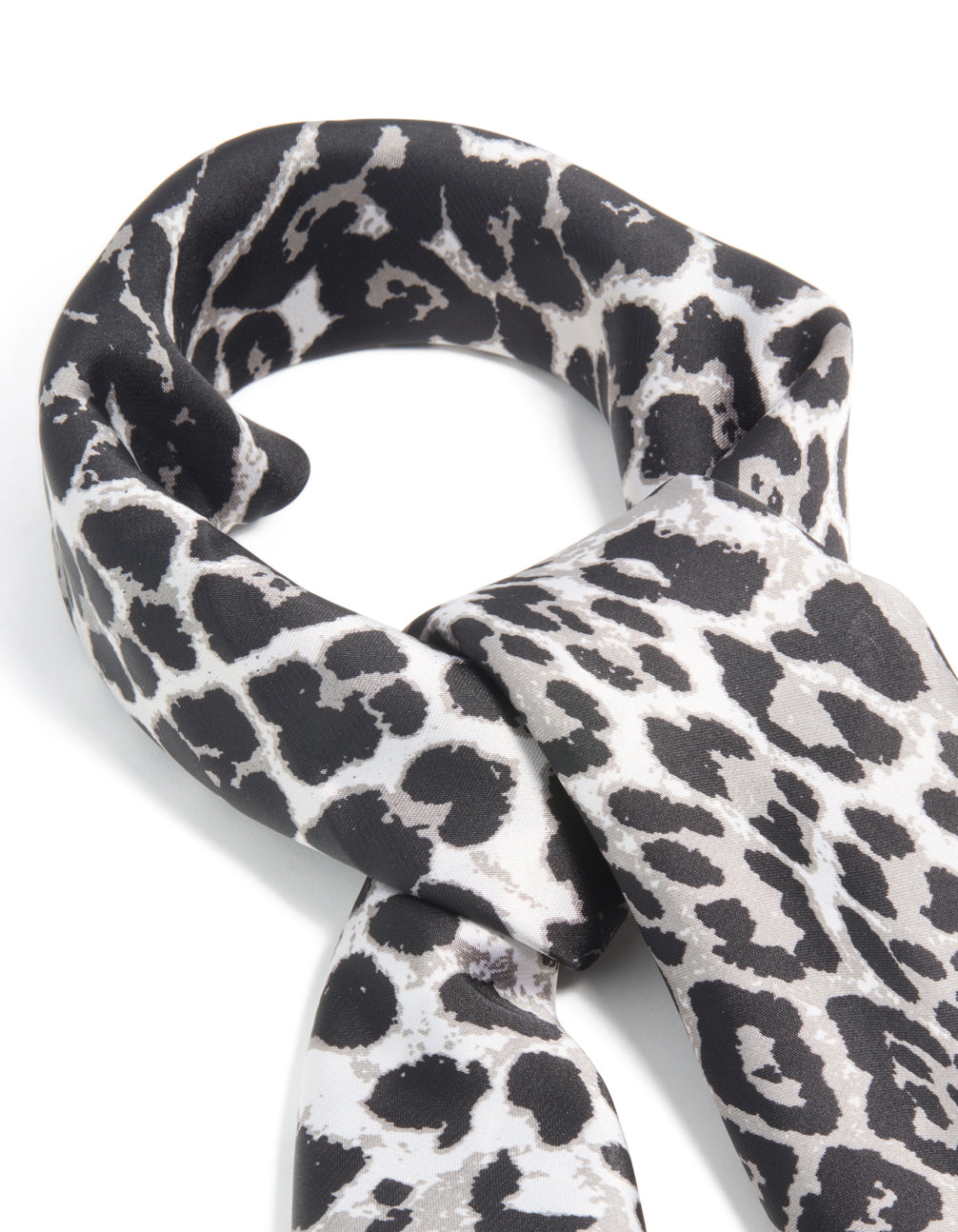 Monochrome Leopard Fabric Scarf