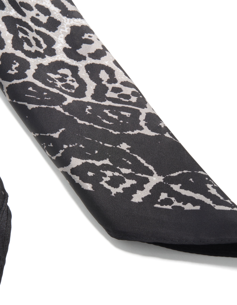 Monochrome Leopard Fabric Scarf