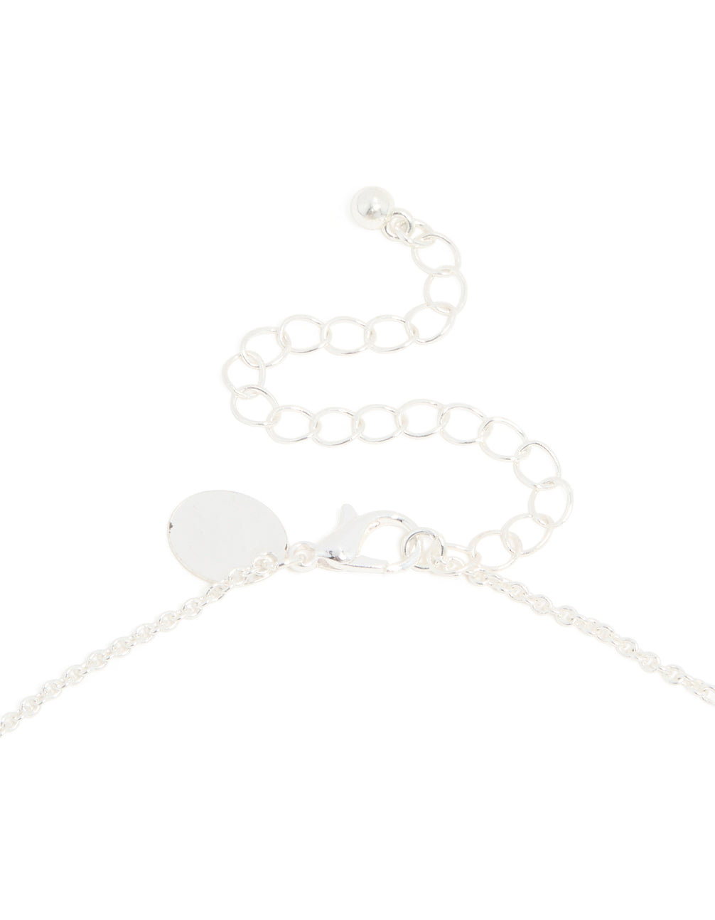 Silver Plated Cubic Zirconia Bezel Set Y-Necklace