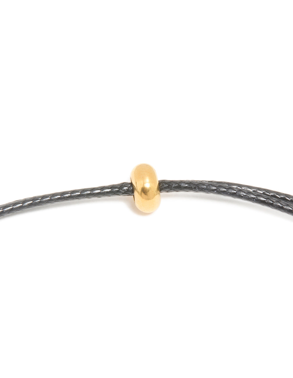 Waterproof Gold Plated Stainless Steel Smooth Pebble Pendant Cord Necklace