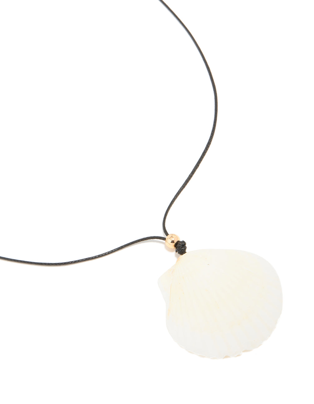White Clam Shell Cord Necklace