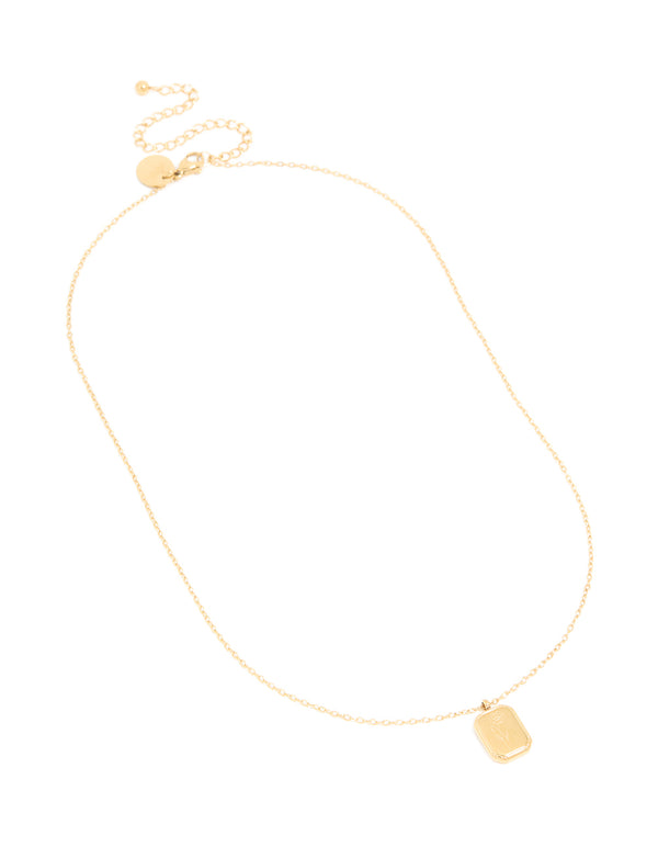 Waterproof Gold Plated Stainless Steel August Birth Flower Poppy Necklace