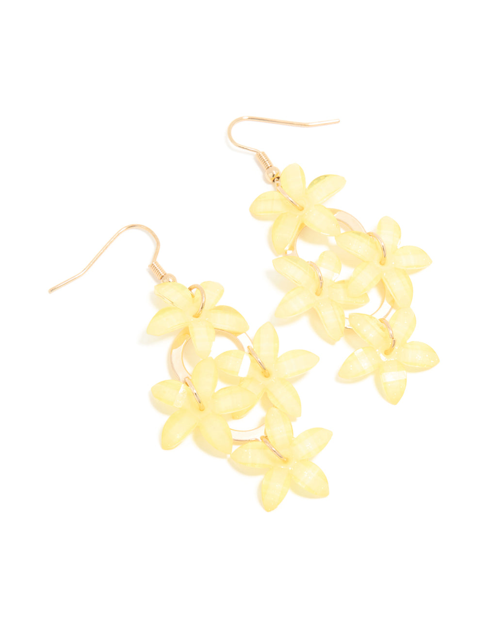 Gold Flowers Drop Earrings