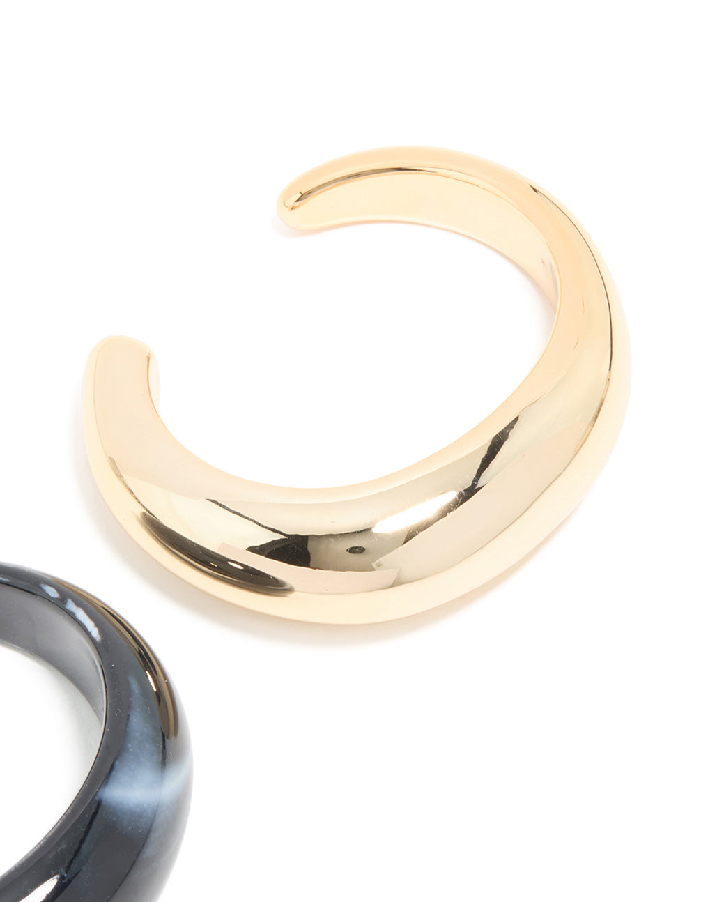 Gold & Black Acrylic Wrist Cuffs 2-Pack