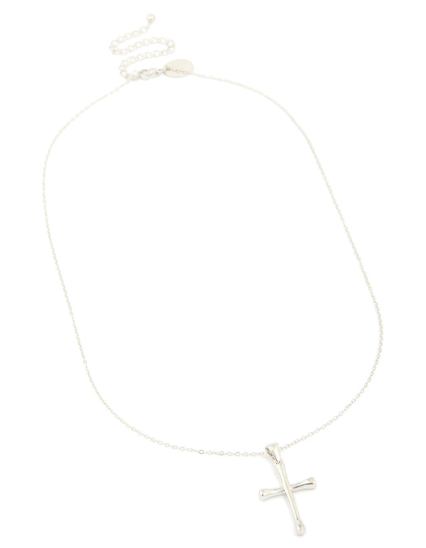 Waterproof Stainless Steel Large Cross Pendant Necklace