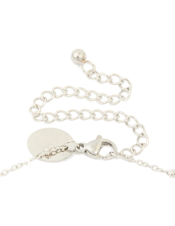 Waterproof Stainless Steel Mary & Cross Necklace