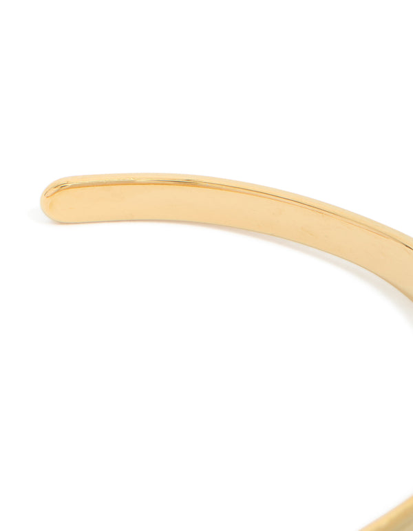Waterproof Gold Plated Stainless Steel Thin Wrist Cuff