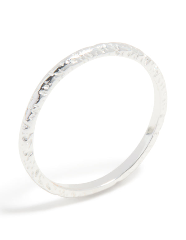 Sterling Silver Molten Ring