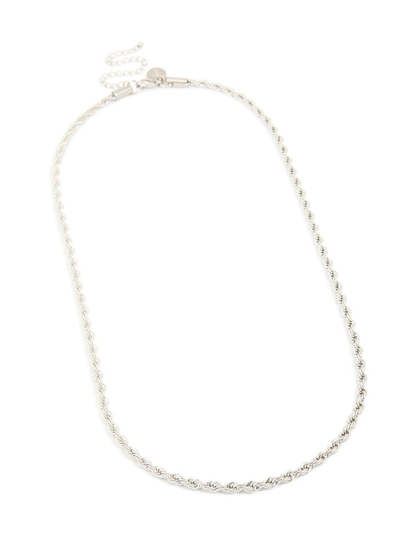 Mens Waterproof Stainless Steel Large Twist Chain Necklace