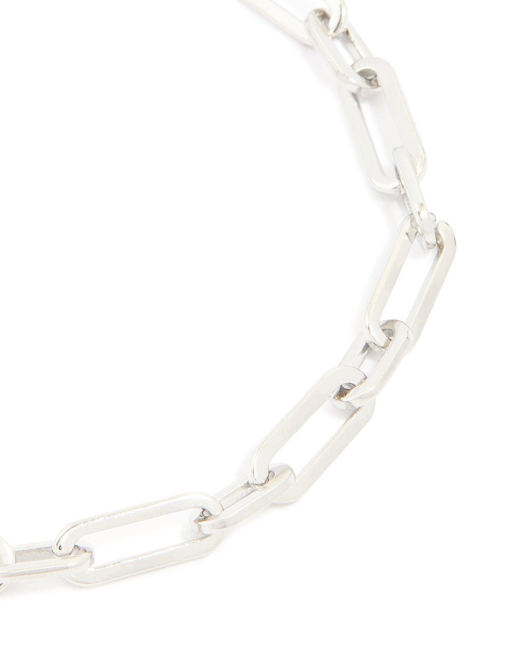 Mens Waterproof Stainless Steel Paperclip Chain Bracelet