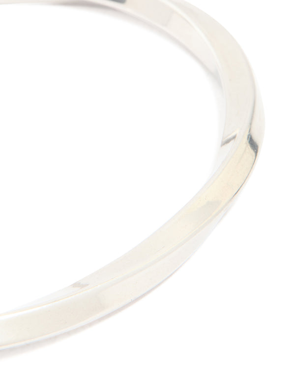 Mens Waterproof Stainless Steel Square Twist Cuff Bracelet