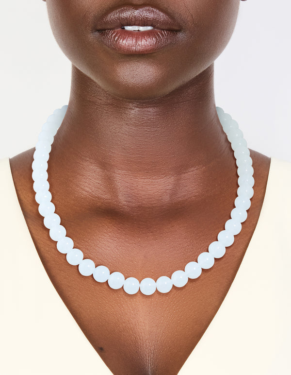 Baby Blue Acrylic Beaded Necklace