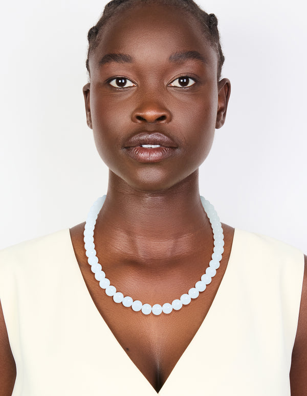 Baby Blue Acrylic Beaded Necklace