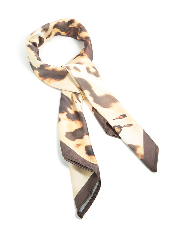 Blurred Leopard Print Fabric Scarf