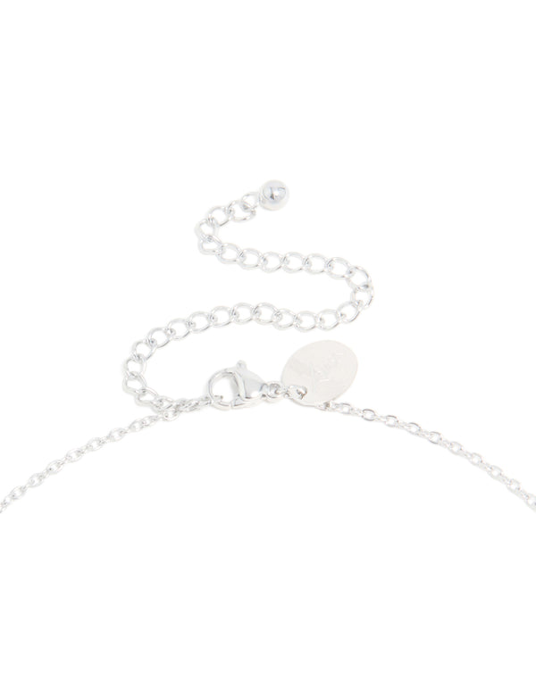 Waterproof Stainless Steel Mini Bubble Letter H Necklace