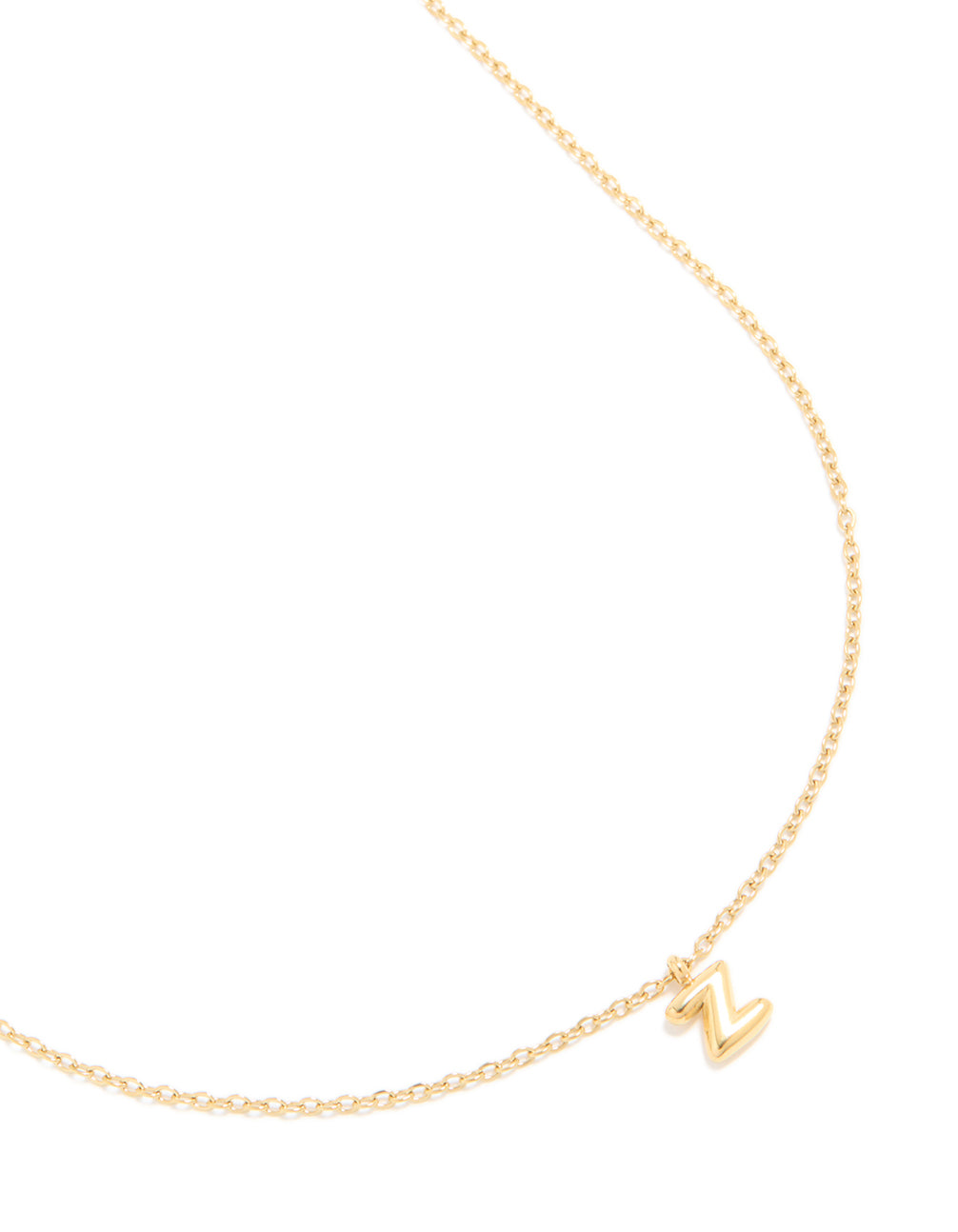 Waterproof Gold Plated Gold Plated Stainless Steel Mini Bubble Letter Z Necklace