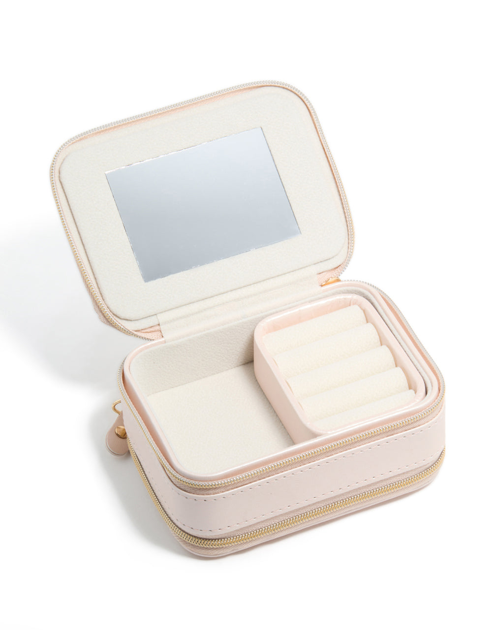 Light Pink PU Leather Rectangle Jewellery Box