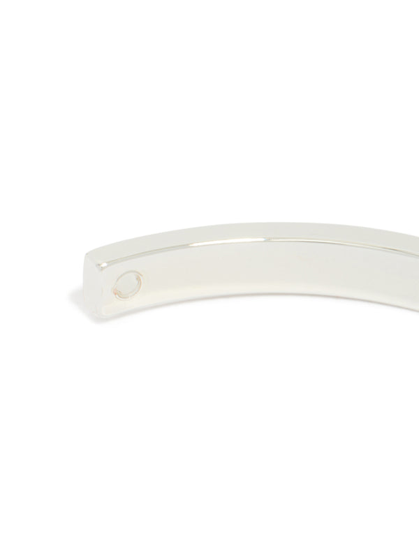 Designed with silver plated diamante wrist cuff in statement style close up view